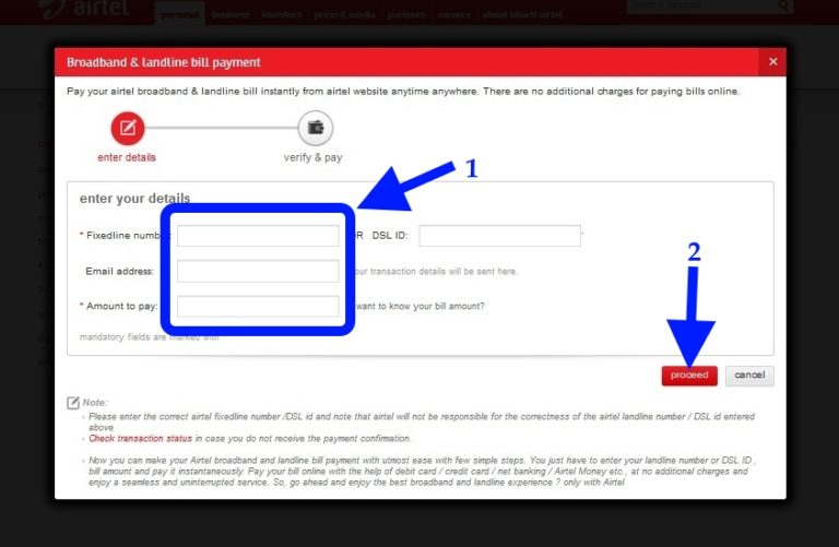 airtel broadband balance check online