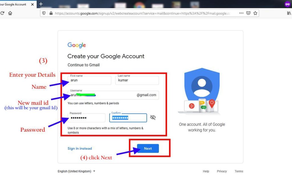 how to setup or create gmail account on my computer - MyINK.in